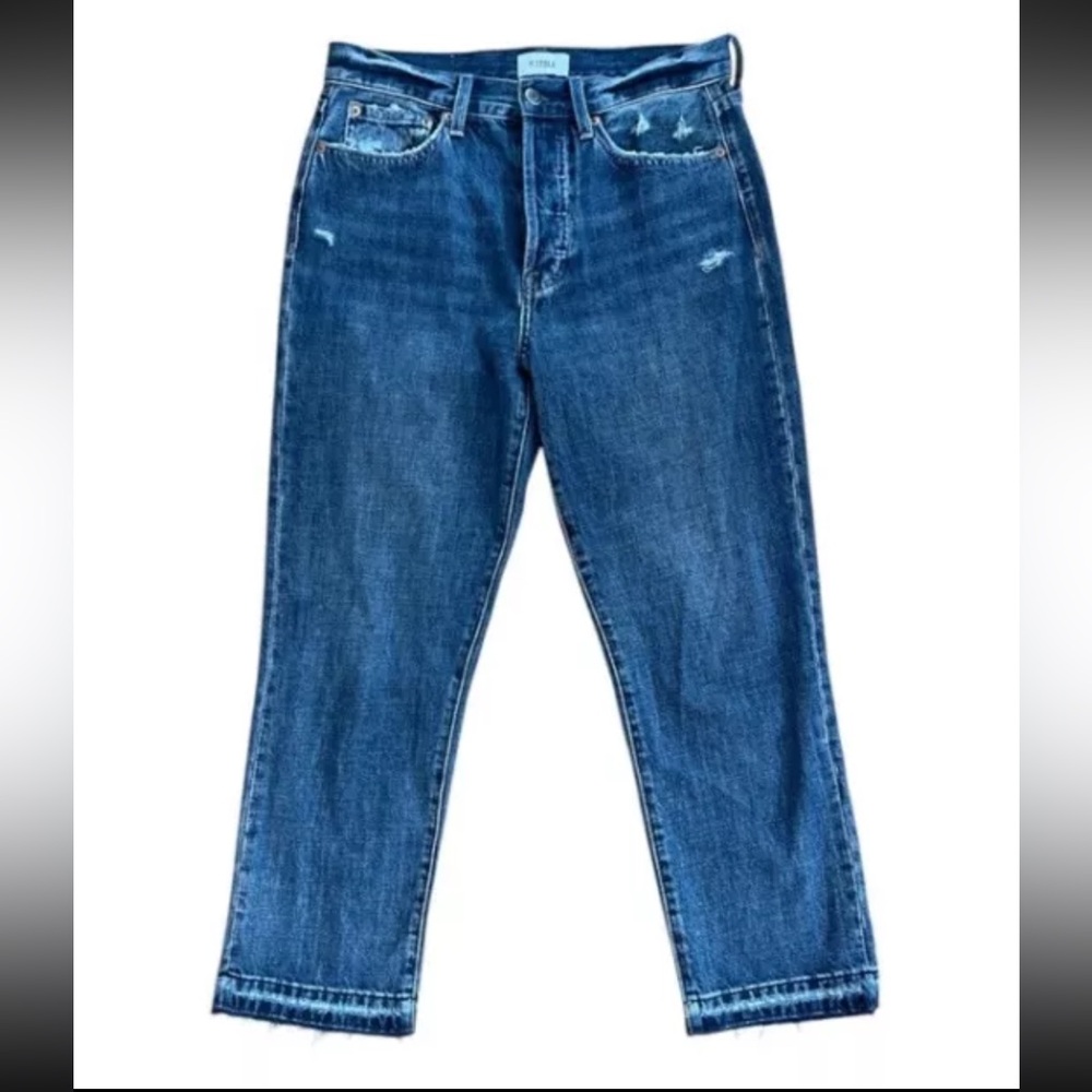 Pistola Charlie High Rise Straight Crop Jeans Eternal Wash Size 28